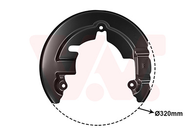 Dekplaat, remschijf Van Wezel 1968372