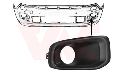 Ventilatiegrille, bumper Van Wezel 2126593