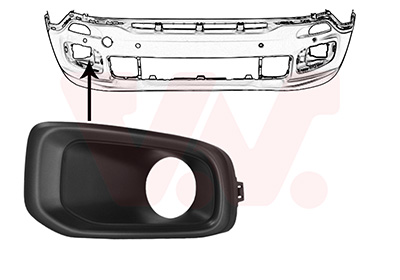 Ventilatiegrille, bumper Van Wezel 2126594