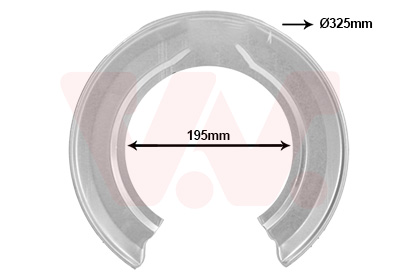 Dekplaat, remschijf Van Wezel 2568373
