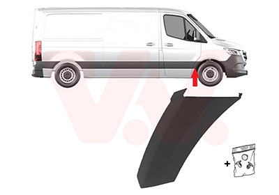 Sier- / beschermingspaneel, spatbord Van Wezel 2973402
