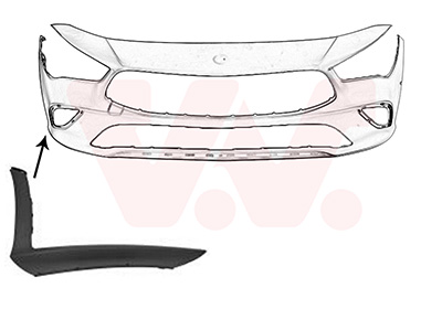 Sier- / beschermingspaneel, bumper Van Wezel 2974582