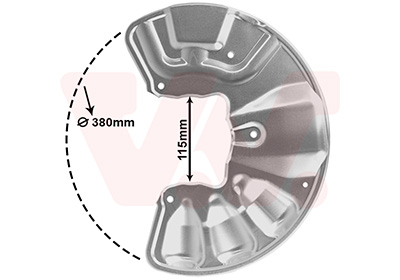 Dekplaat, remschijf Van Wezel 3069371