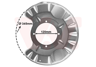 Dekplaat, remschijf Van Wezel 3069373