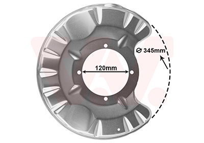 Dekplaat, remschijf Van Wezel 3069374