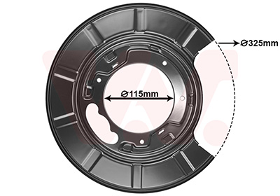 Dekplaat, remschijf Van Wezel 3080374