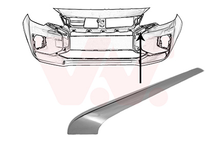Sier- / beschermingspaneel, bumper Van Wezel 3266581