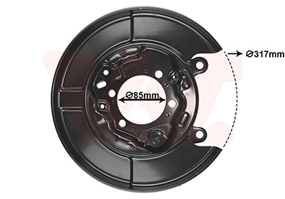Dekplaat, remschijf Van Wezel 3388374