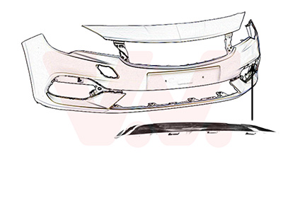 Sier- / beschermingspaneel, bumper Van Wezel 3812597