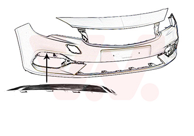 Sier- / beschermingspaneel, bumper Van Wezel 3812598