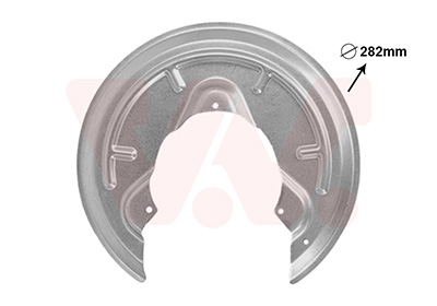 Dekplaat, remschijf Van Wezel 4331373