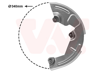 Dekplaat, remschijf Van Wezel 4388372