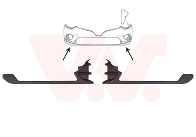Sier- / beschermingspaneelset, bumper Van Wezel 4420585