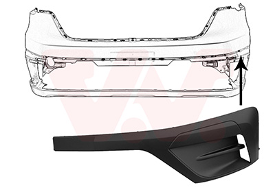 Sier- / beschermingspaneel, bumper Van Wezel 4423581