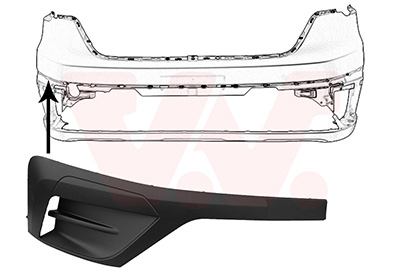 Sier- / beschermingspaneel, bumper Van Wezel 4423582