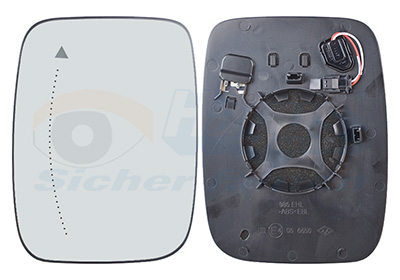 Spiegelglas, buitenspiegel Van Wezel 4423835