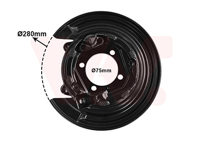 Dekplaat, remschijf Van Wezel 5393377
