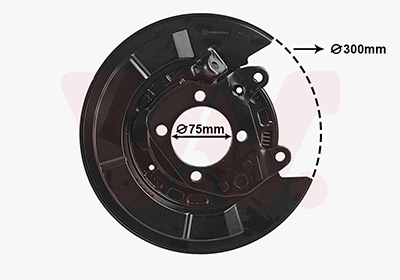 Dekplaat, remschijf Van Wezel 5398374