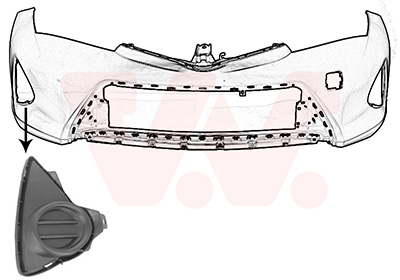 Ventilatiegrille, bumper Van Wezel 5407594