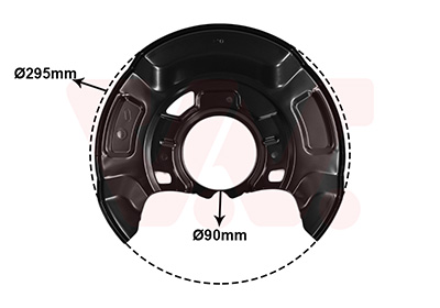 Dekplaat, remschijf Van Wezel 5436371