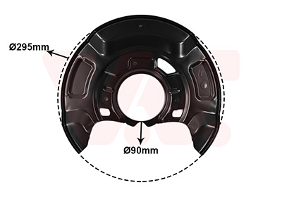 Dekplaat, remschijf Van Wezel 5436372