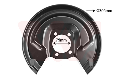Dekplaat, remschijf Van Wezel 5437374