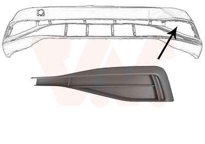 Ventilatiegrille, bumper Van Wezel 5749593