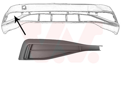 Ventilatiegrille, bumper Van Wezel 5749594