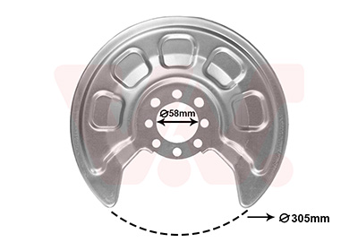 Dekplaat, remschijf Van Wezel 5867375