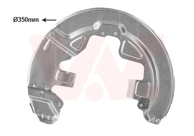 Dekplaat, remschijf Van Wezel 5922371