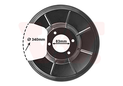 Dekplaat, remschijf Van Wezel 5922373