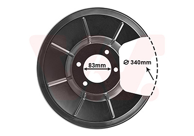 Dekplaat, remschijf Van Wezel 5922374
