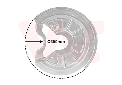 Dekplaat, remschijf Van Wezel 7623371