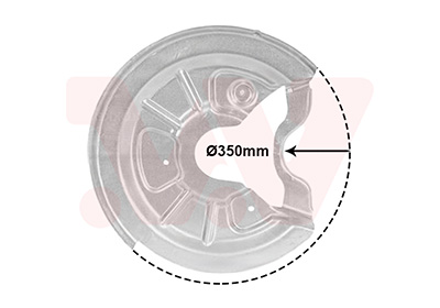 Dekplaat, remschijf Van Wezel 7623372