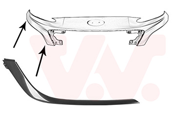 Sier- / beschermingspaneel, bumper Van Wezel 8150586
