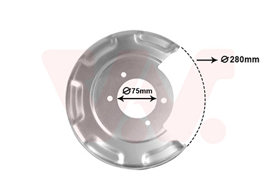 Dekplaat, remschijf Van Wezel 8244374