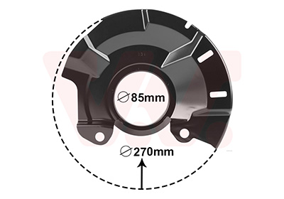 Dekplaat, remschijf Van Wezel 8323371
