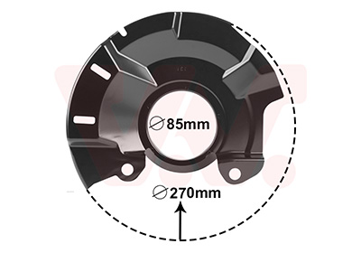 Dekplaat, remschijf Van Wezel 8323372