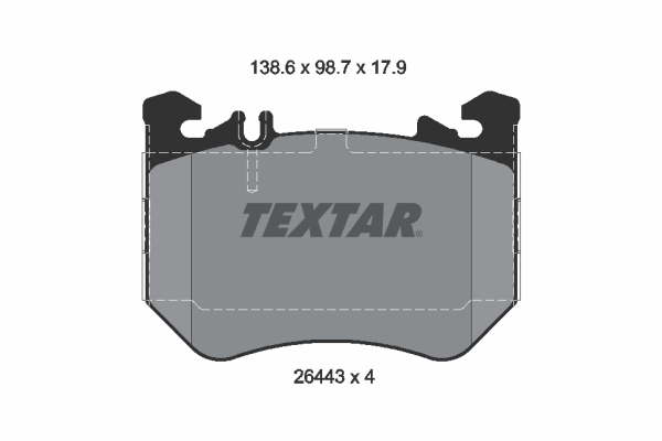 Remblokkenset, schijfrem Textar 2644303