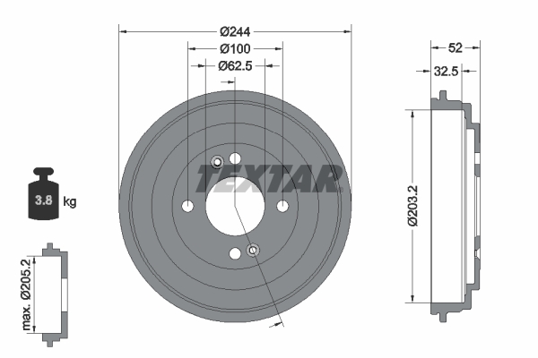 Remtrommel Textar 94050400