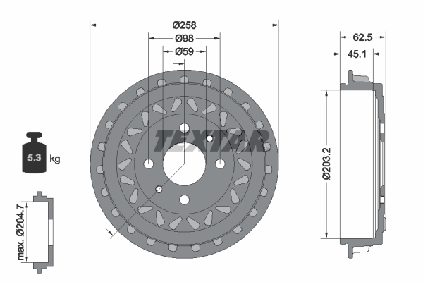 Remtrommel Textar 94050500