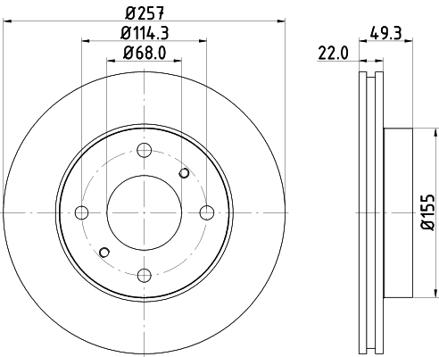 Remschijven Textar 92289503