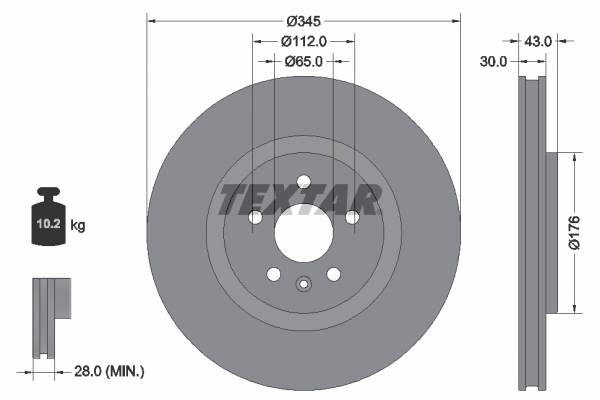 Remschijf Textar 92355103