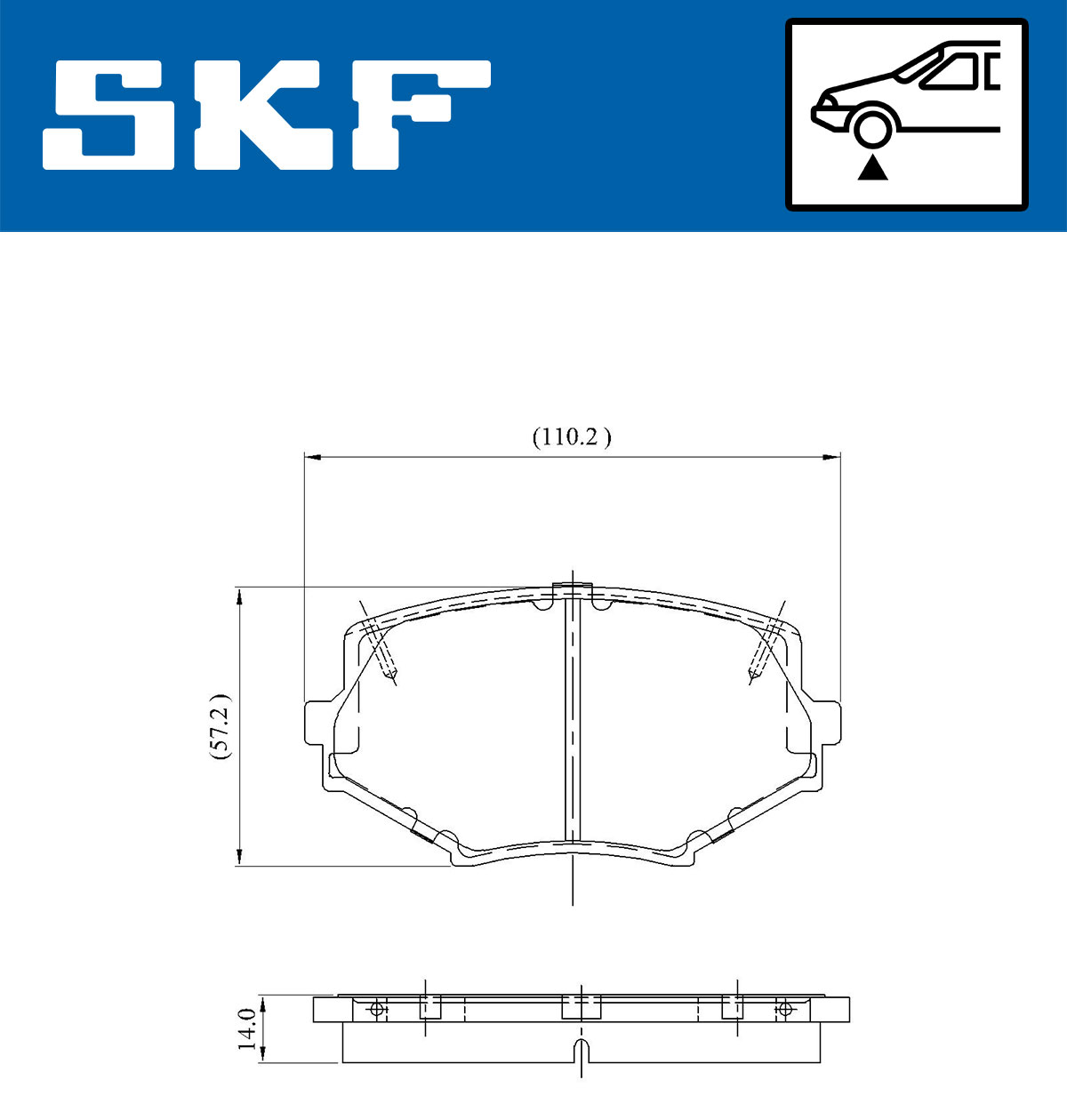 Remblokset SKF VKBP 80564 A