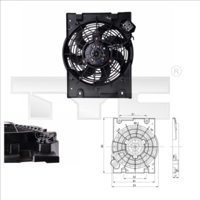 Ventilatorwiel-motorkoeling TYC 825-0014