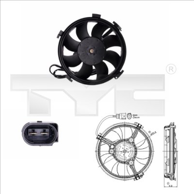 Ventilatorwiel-motorkoeling TYC 837-0016