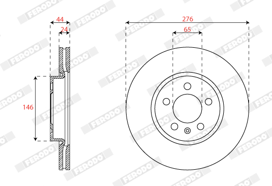Remschijven Ferodo DDF2664C