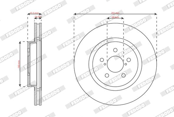 Remschijf Ferodo DDF2863C