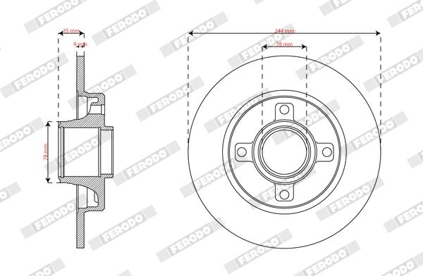 Remschijf Ferodo DDF2929-1