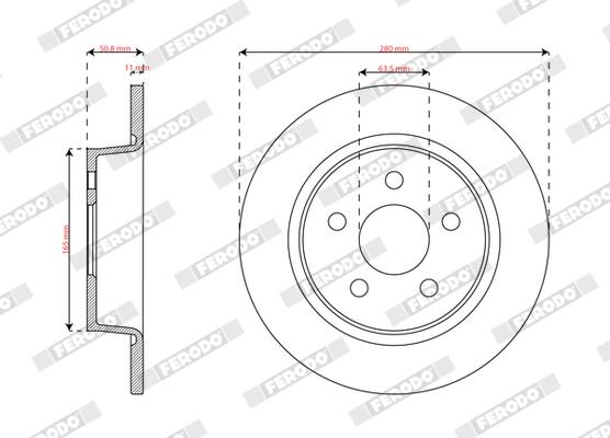 Remschijf Ferodo DDF3123